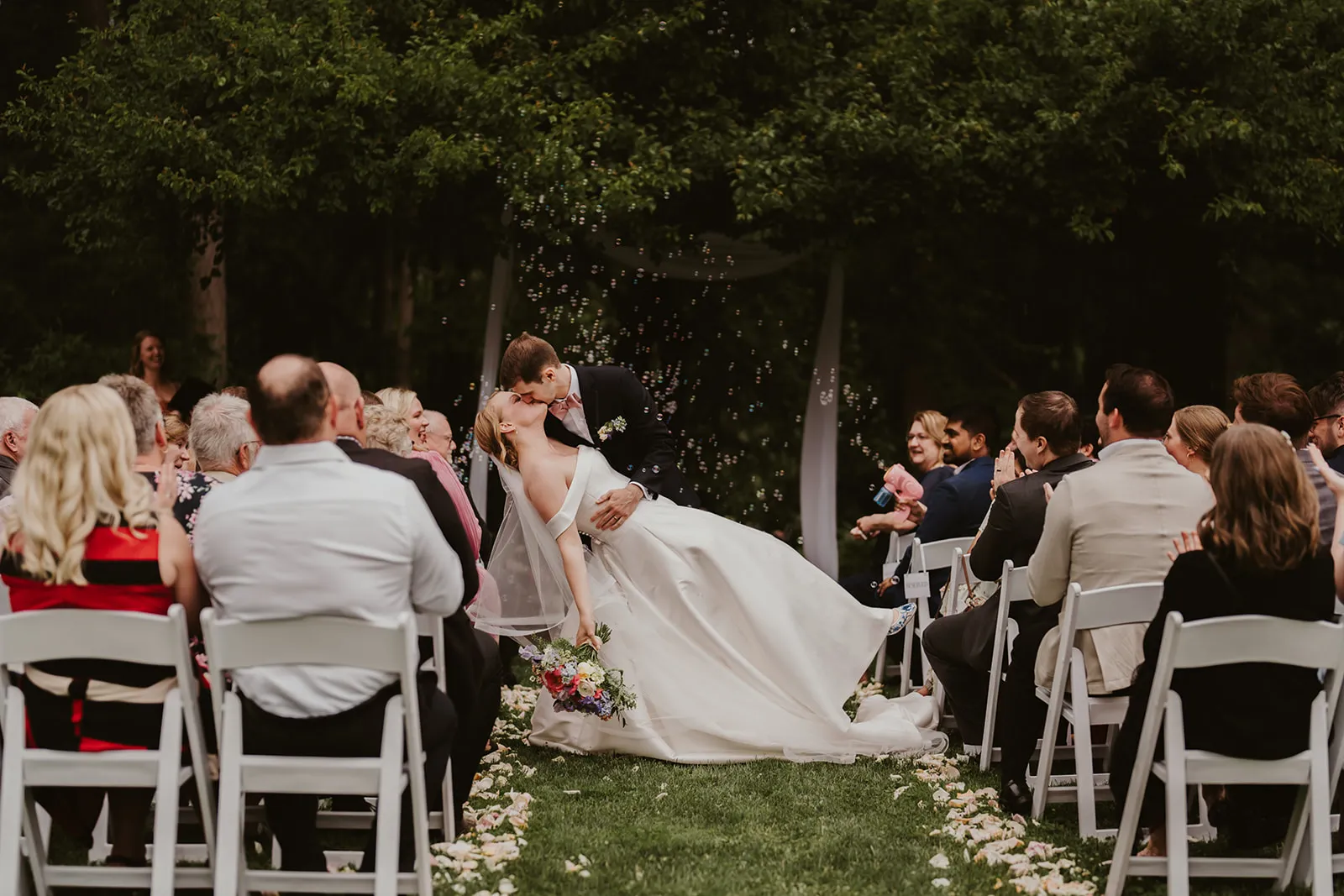 Emily and Ryan's sun-drenched wildflower wedding